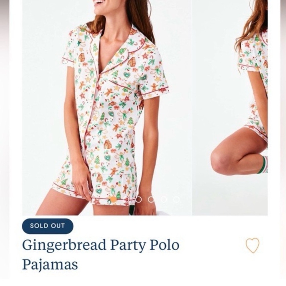 Roller Rabbit Gingerbread Party Polo Pajamas